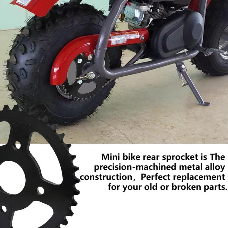 YZMLOL Mini Bike Sprocket 40/41/420 Chain 40T Tooth 40mm Bore Replacement for Coleman CT200U CT200U-EX BT200X Mini Bike Go-Kart Baja Warrior Massimo MB165 200 Predator196cc 200cc 6.5hp Go Kart Parts. - Image 2